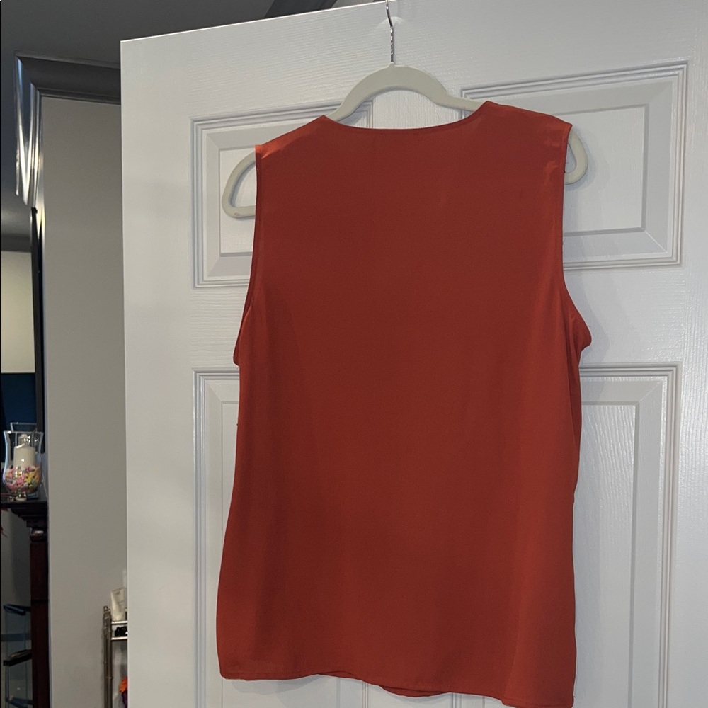 Vince Camuto Rust Ruffled Blouse - Picture 3 of 5